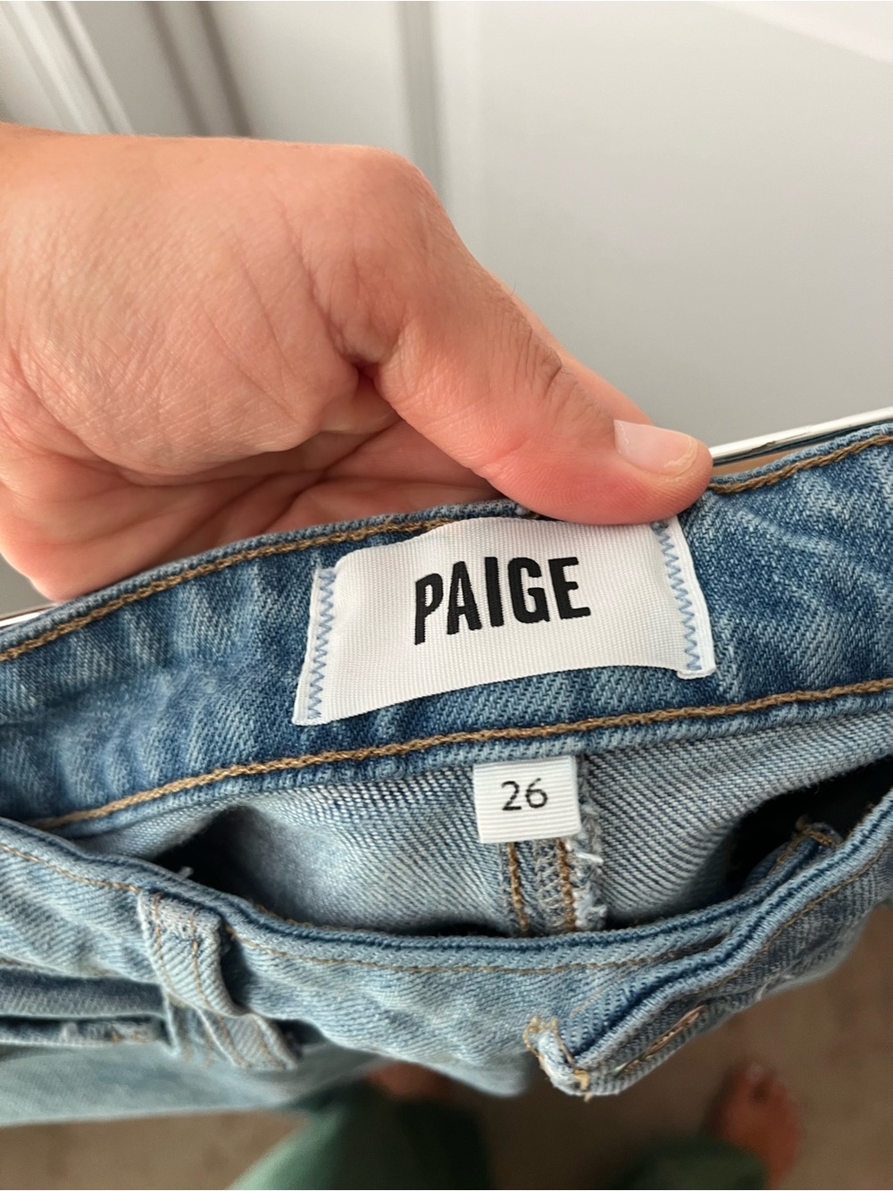 Paige Light Wash Wide Leg Women's Jeans - Harper Classic High-Rise - Picture 3 of 6